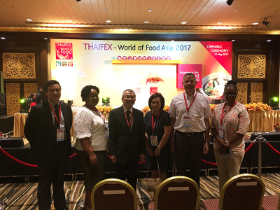 THAIFEX 2017 (middle H.E. Dr Pornchai Danvivathana, Thailand Ambassador SADC Region Africa